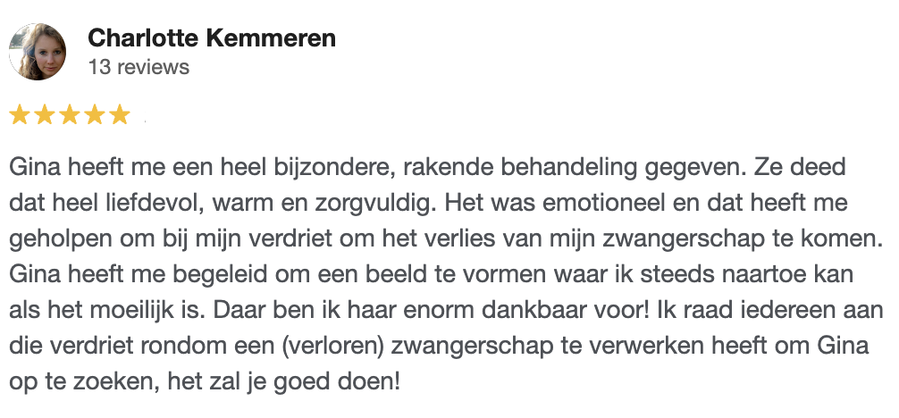 Miskraambegeleiding in Amsterdam door Gina Spierenburg review van charlotte